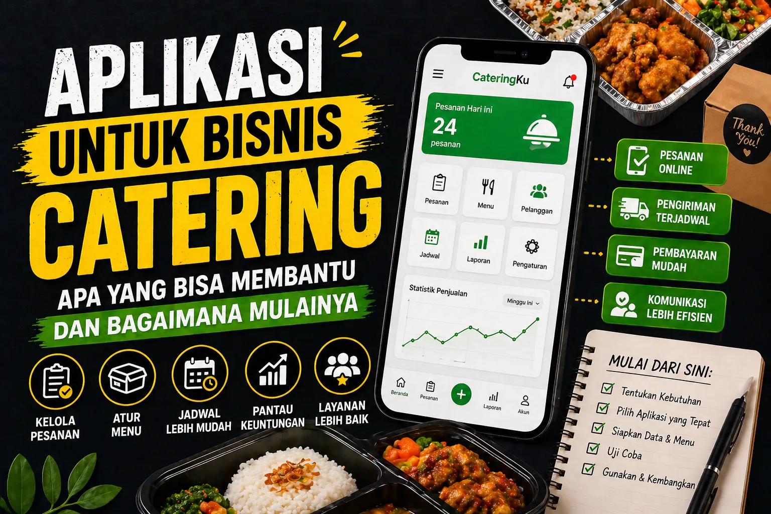 Aplikasi untuk Bisnis Catering — Apa yang Bisa Membantu dan Bagaimana Mulainya
